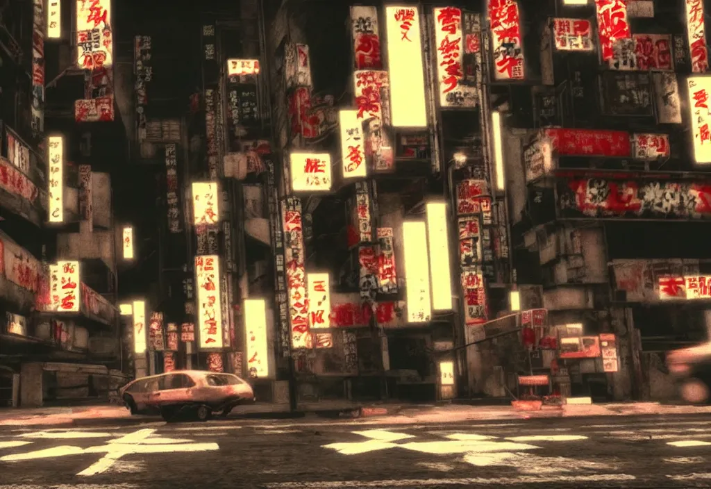 Prompt: film by madhouse and by takeshi koike, tokyo streets cyberpunk style, max payne blood, realistic