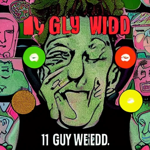 Image similar to 1 0 guy, high on weed