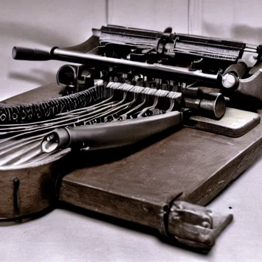 Image similar to Chicago Typewriter, but it's actually a Typewriter in the middle if Chicago