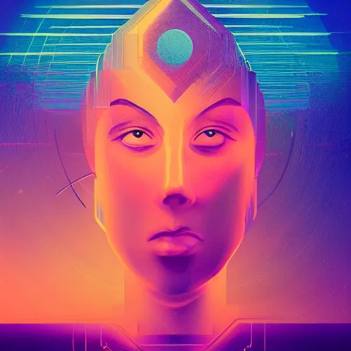 Image similar to a goddess by Petros Afshar and Beeple