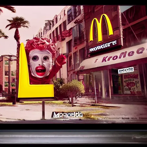 Image similar to mcdonald's horror tv advertisement, ultra realistic, 4 k, digital art, cinematic style of david kronenberg