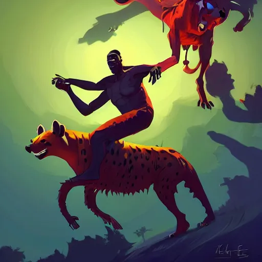 Prompt: fela kuti riding an hyena, vector minimalist, loftis, cory behance hd by jesper ejsing, by rhads, makoto shinkai and lois van baarle, ilya kuvshinov, rossdraws global illumination