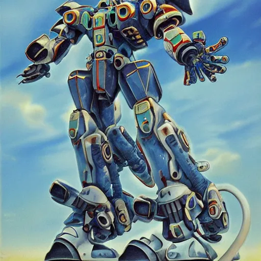 Prompt: tentacled combat mecha, gouf evangelion, bismuth mechanical exoskeleton wearing hardsurface armour holding scifi weapons, gouf mobile suit, by don maitz, rob gonsalves, chihuly, trending on artstation # chihuly # evagelion # scifi mech