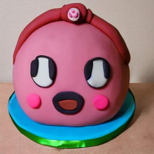 Prompt: kirby cake, photorealistic