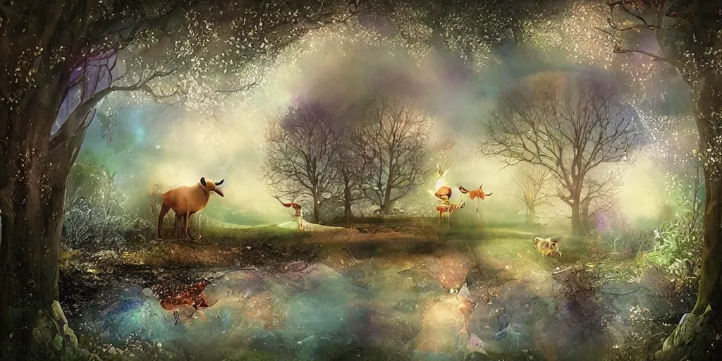 Prompt: a magical dream by Alex Heywood, beautiful digital art