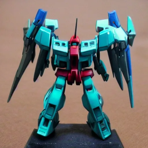 Prompt: Gundam Mech, painted Battletech miniature