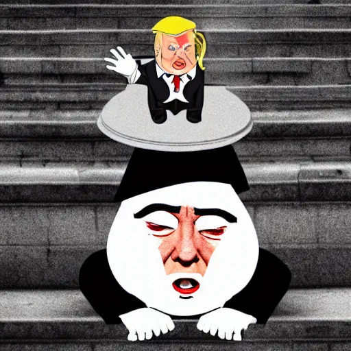 Image similar to donald trump as humpty dumpty sat on a wall