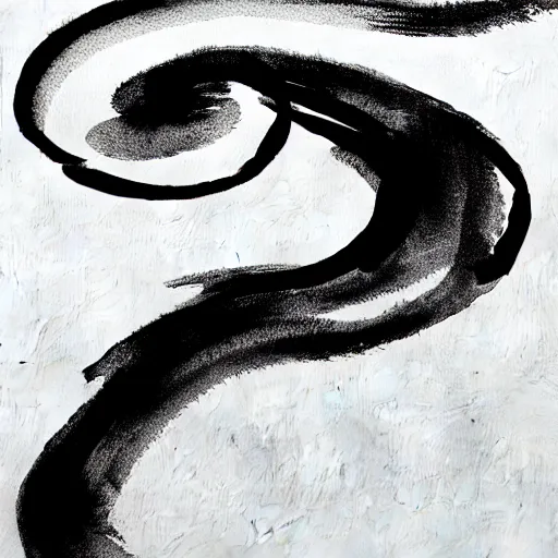 Image similar to zen landcape brush ink