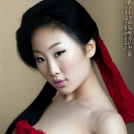 Prompt: A beautiful oriental woman