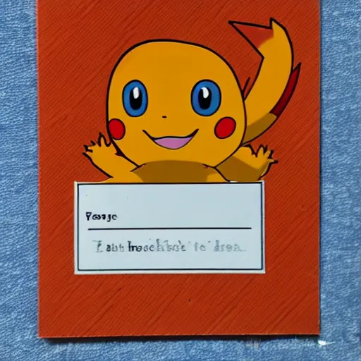 Prompt: special delivery charmander pokémon card, high-quality