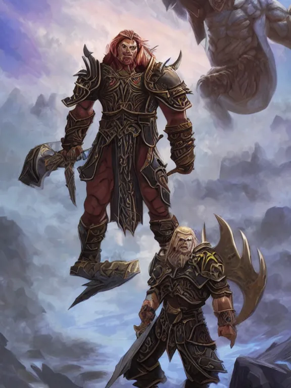 Image similar to book cover for a litrpg of a world of warcraft male elf warrior fighting a monster