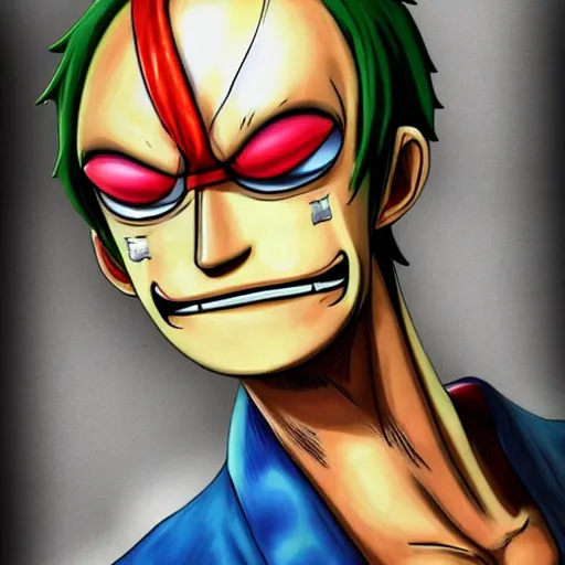 Image similar to photo realistic franky from one piece