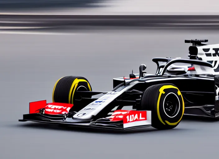 Prompt: live action photo of the 2 0 2 1 f 1 nissan micral car,, 8 k, hdr, sports photography