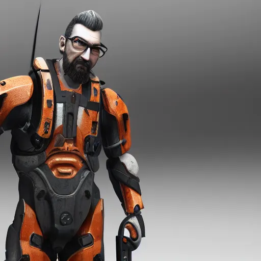 Prompt: Gordon Freeman, octane render, 4k