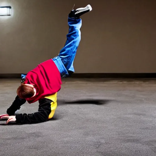 Image similar to Jesse Pinkman breakdancing