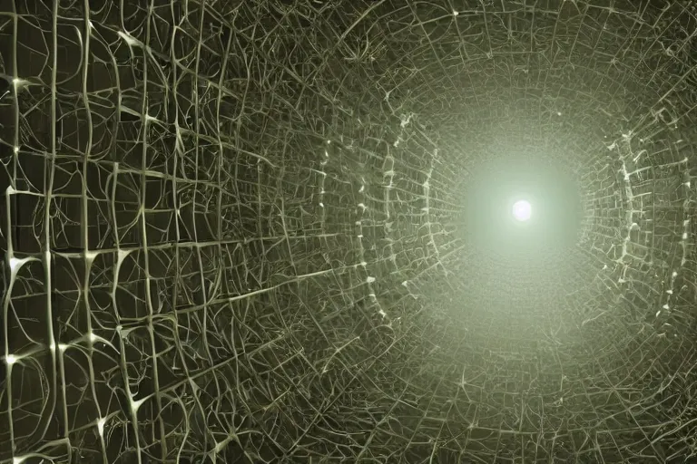 Image similar to a window to a complex organic fractal 3 d ceramic close - up humanoid megastructure, cinematic shot, foggy, photo still from movie by denis villeneuve