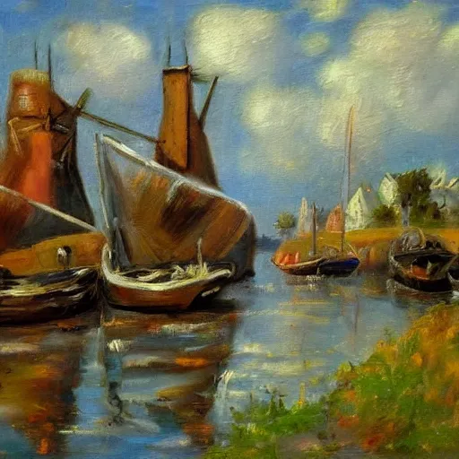 Image similar to dutch van der linde, impressionist painting