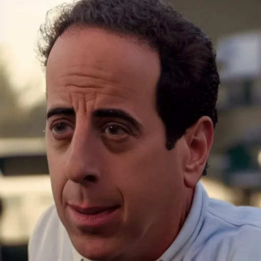 Image similar to Live Action Still of Young Jerry Seinfeld in Breaking Bad, real life, hyperrealistic, ultra realistic, realistic, highly detailed, detailed, very detailed, cool, ultra detailed, very realistic, trending on artstation, epic, HD quality, 8k resolution, body and headshot, film still, real, detailed face, very detailed face, real life