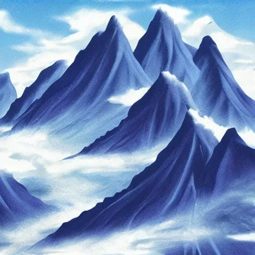 Prompt: A mountain, in the style of Avatar: The Last Airbender