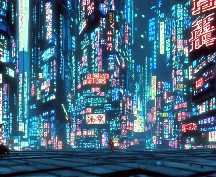 prompthunt: cyberpunk street view, film still from japanese