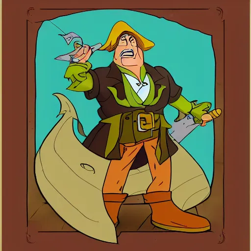 Image similar to jetsam jack the pirate captain cel shaded from pirates of the caribbean