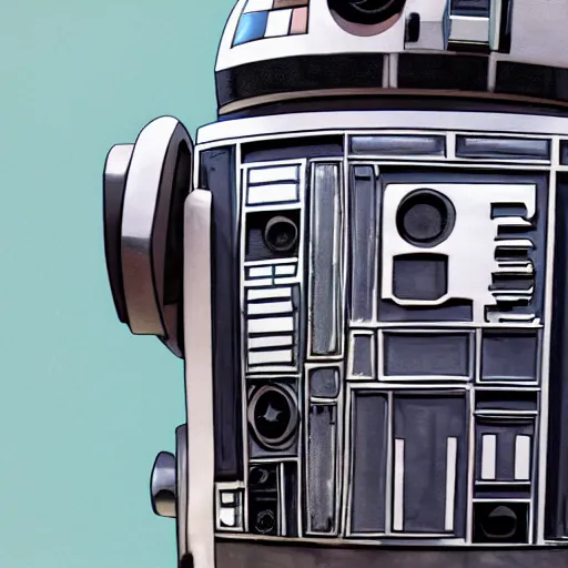Prompt: a star wars droid with the word kris written on it, mega detailed, HD