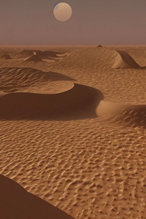 Image similar to a beautiful matte painting of a desert with deep holes in the form of rectangles by Wojciech Siudmak