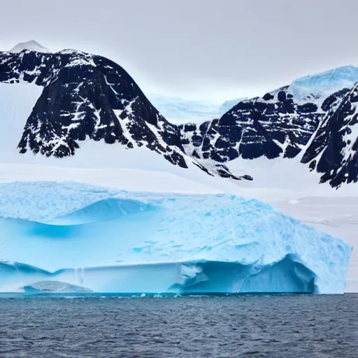 Prompt: a fjord in antarctica.