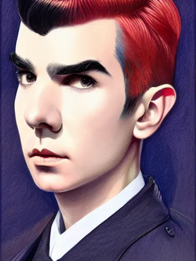 Prompt: : YOONGI MIXED WITH ZACHARY QUINTO SPOCK fanart + PAINTED ON KRITA + art by J.C. LEYENDECKER + 4K UHD IMAGE + STUNNING QUALITY