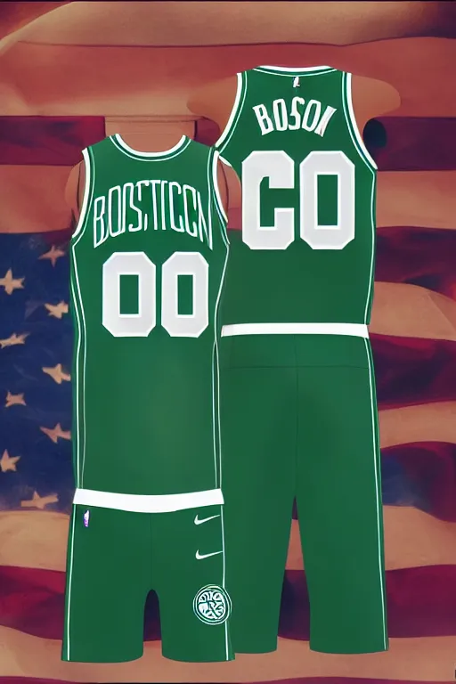 boston celtics 4 th of july uniforms, patriotic, god | Stable Diffusion ...