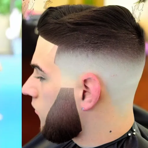 Image similar to short hair undercut with a fade youtube thumbnail