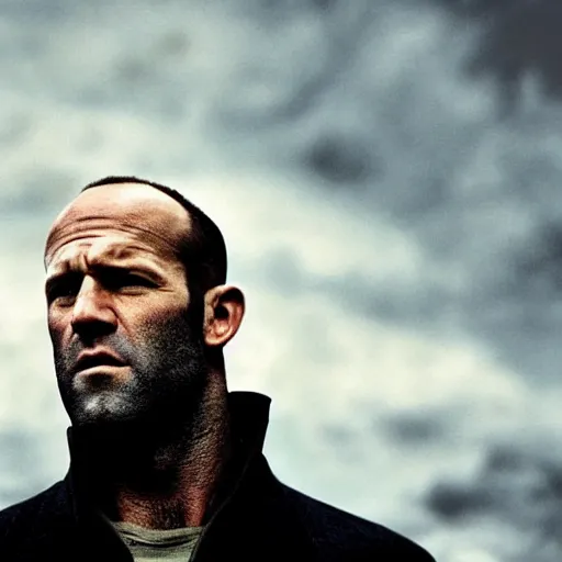 Image similar to high quality, high detail, realistic portrait of jason statham, painted by andrew wyeth, dramatic lighting, cinematic composition