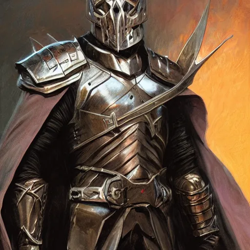 Prompt: The black knight of death, fantasy closeup character art by Donato Giancola, Craig Mullins, digital art, trending on artstation