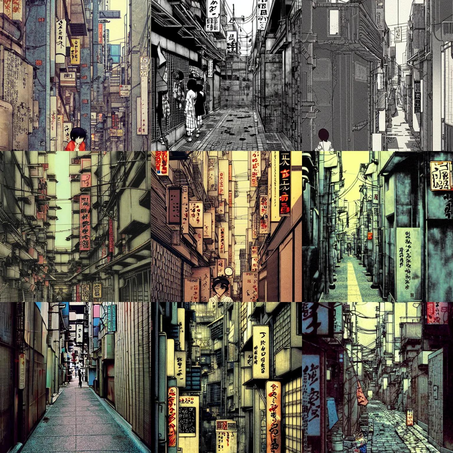 Prompt: tokyo alleyway by satoshi kon, beautiful