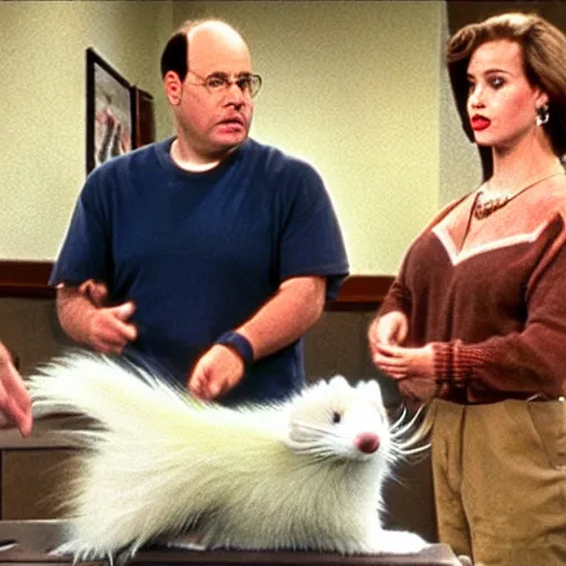 Prompt: That episode of Seinfeld where George Costanza learns what a ferret actually is.