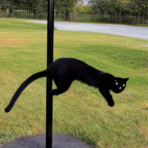 Image similar to poledancing black cat