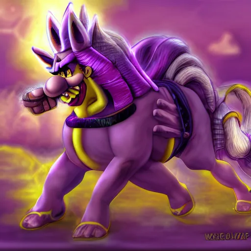 Prompt: Wario as a centaur digital art 4k