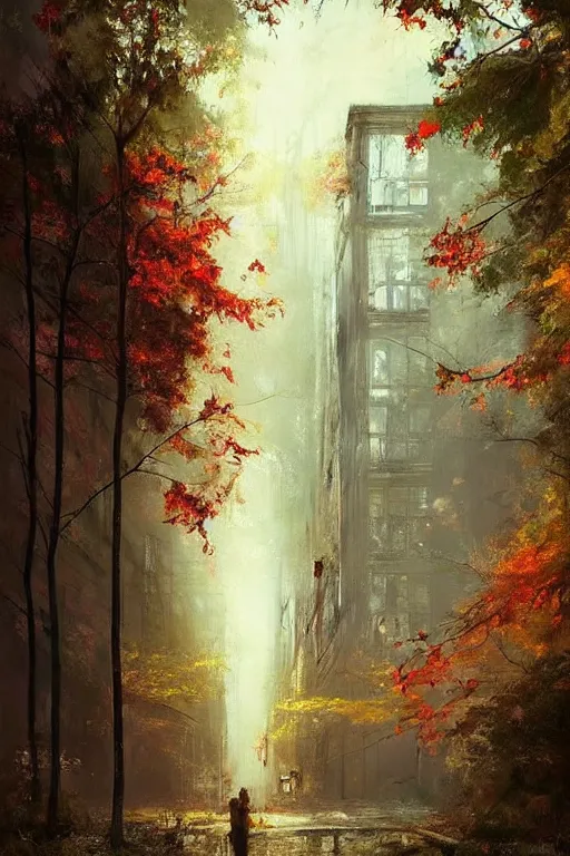 Prompt: (((((a ramshackle manhattan brick brownstone deep in the forest))))) by Andree Wallin!!!!!!!!!!!!!!!!!!!!!!!!!!!