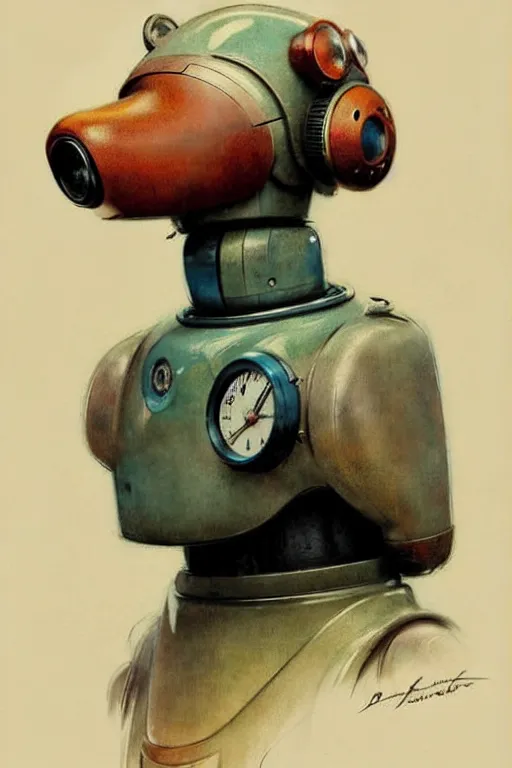 Image similar to ( ( ( ( ( 1 9 5 0 s retro future robot android box dog. muted colors. ) ) ) ) ) by jean - baptiste monge!!!!!!!!!!!!!!!!!!!!!!!!!!!!!!