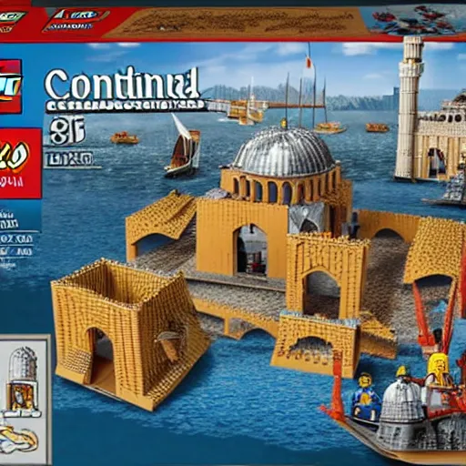 Prompt: 1 4 5 3 fall of constantinople lego set