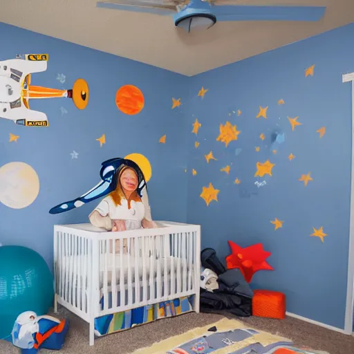 Image similar to astronaut mommies and their nursery