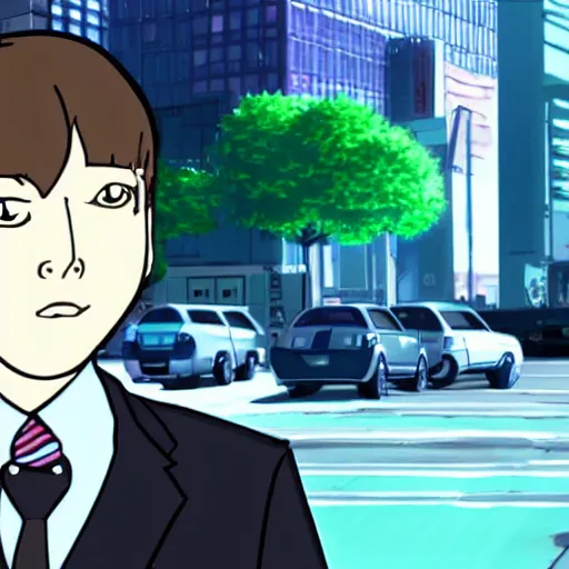 Image similar to Saul Goodman's avatar in the video game Omori, detailed