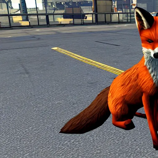 Image similar to a fox in gta 2