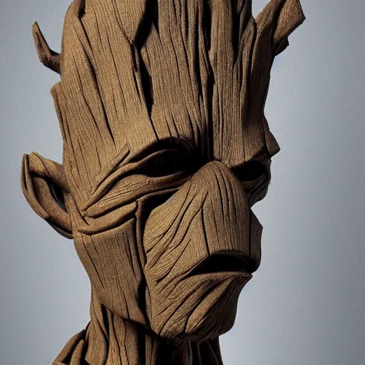 Prompt: modern art, abstract sculpture, groot, moma, studio light, 8 k