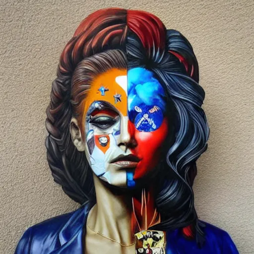 Prompt: a sculpture of Planet Earth, by Sandra Chevrier