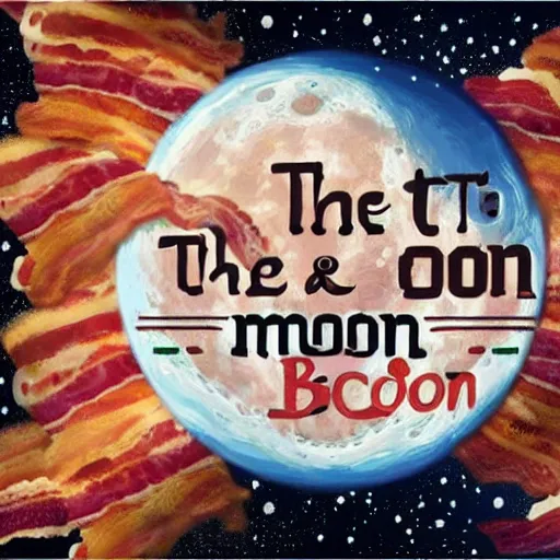 Prompt: to the moon and bacon