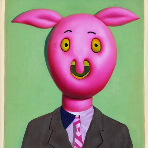 Prompt: mr. blobby, portrait, militaristic