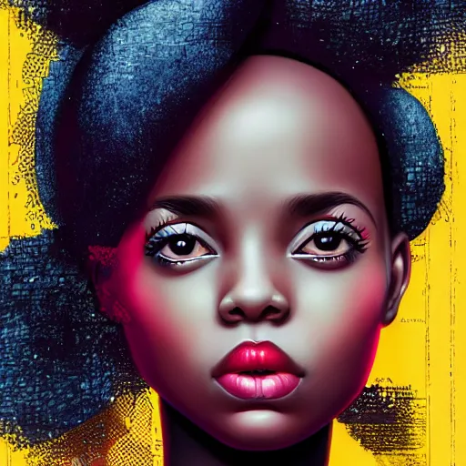 Prompt: berlin city portrait, black girl, Pixar style, by Tristan Eaton Stanley Artgerm and Tom Bagshaw.