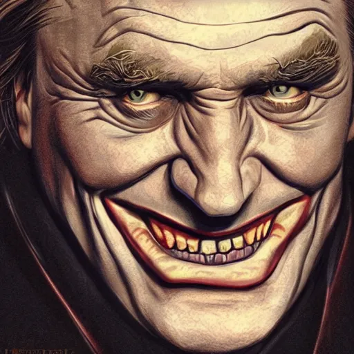 [Gerard Depardieu as the Joker as president of | Stable Diffusion | OpenArt