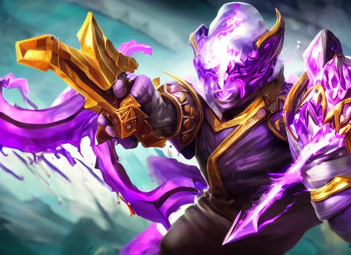 Image similar to champion splashart corruption